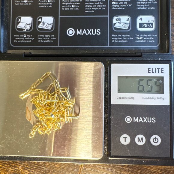 Gold Tone Oval Link Chain Necklace Lobster Claw Clasp Size 20" Length - Picture 9 of 10